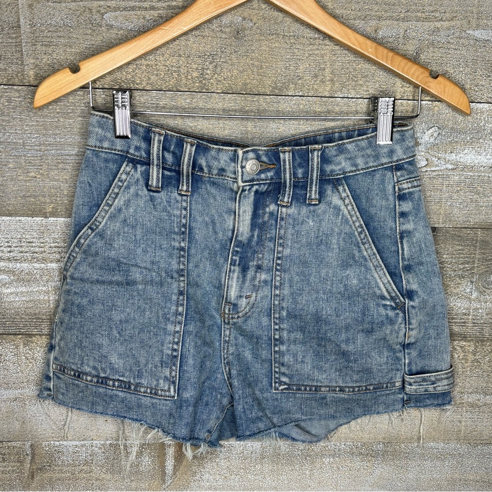 Wild Fable high waisted cutoff carpenter denim jean shorts size 2